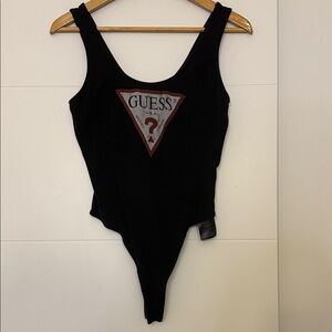 Guess Black Sleeveless Bodysuit